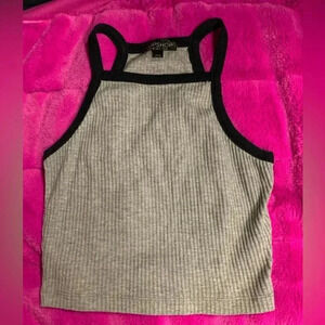 Gray crop top